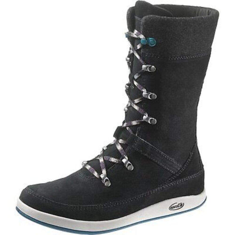 Chaco Women's Black Uma J150100 Suede Tall Mid-Calf Winter Boot Size US‎ 8.5